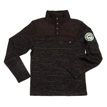 Load image into Gallery viewer, 1/4 Snap Fleece::Heather Black
