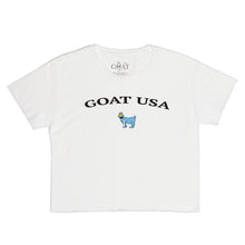 Load image into Gallery viewer, Signature Logo Crop Top::White
